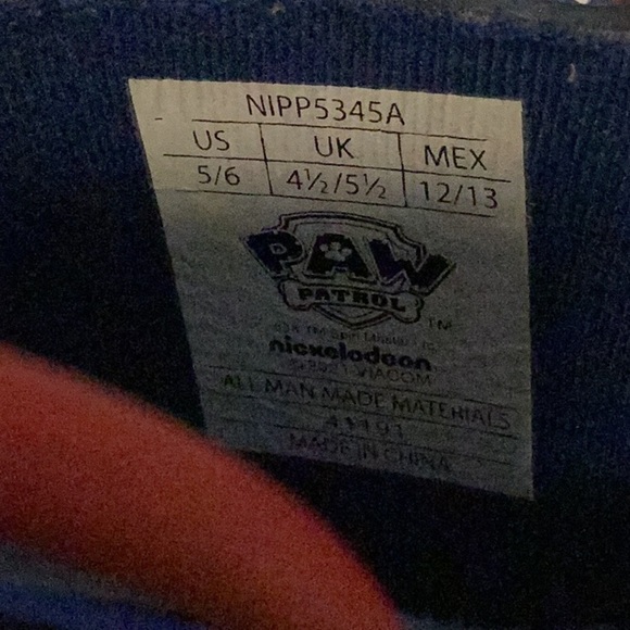 Paw Patrol Blue Waterproof Boot Size 5/6 - Picture 3 of 4